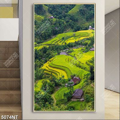 Tranh ruộng bậc thang