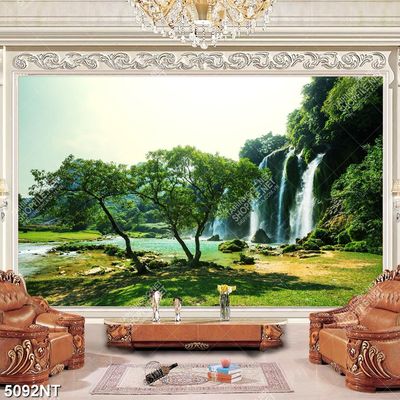 Tranh thác nước thiên nhiên đẹp