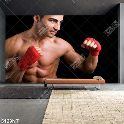 Tranh phong gym võ sỹ 