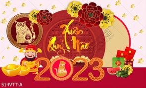 File vector mừng xuân Quý Mão 2023