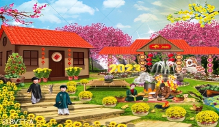 Phông nền trang trí tết Phông nền trang trí tết