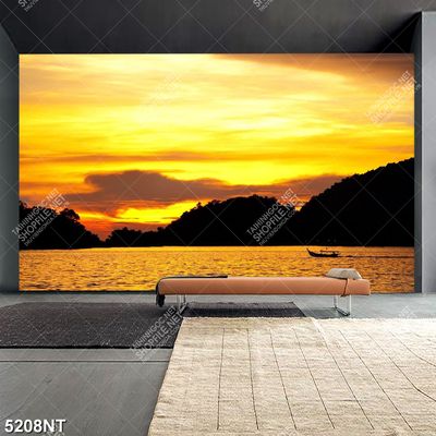 Tranh hoàng hôn trên biển