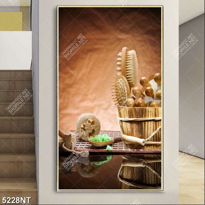 Tranh dụng cụ mát xa xông hơi