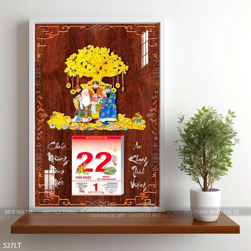 File tranh lịch Tết đẹp đón xuân mới