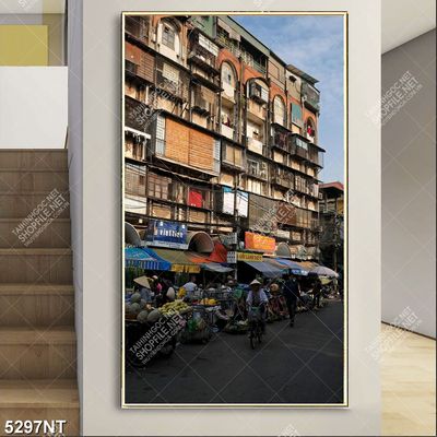 Tranh khu chợ nhỏ