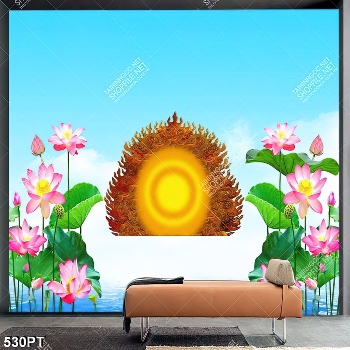 Tranh thờ hoa sen chất lượng cao