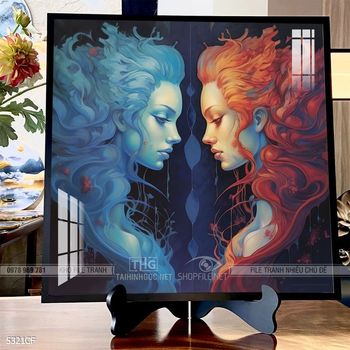 Tranh treo tường quán cafe, trà sữa đầy nghệ thuật