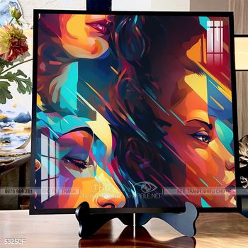 Tranh cô gái nghệ thuật treo tường quán cà phê