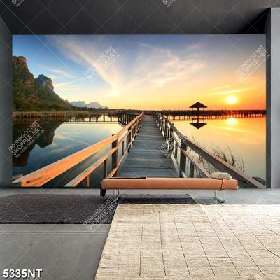 Tranh cây cầu gỗ