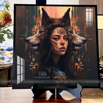 Tranh thổ dân nghệ thuật decor tường quán cà phê