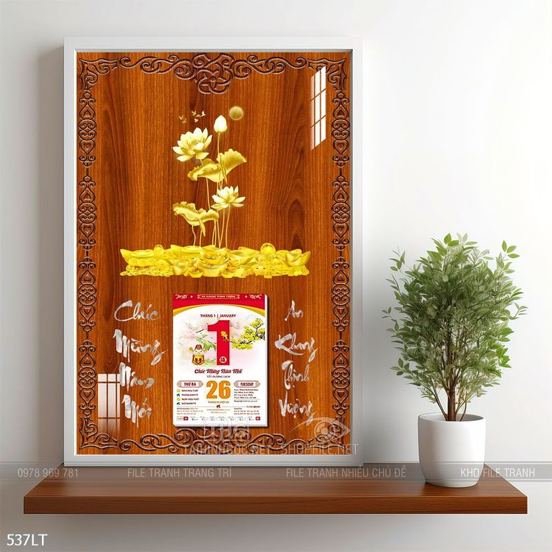 File tranh lịch trang trí đón Tết