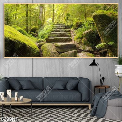 Tranh khu rừng xanh mát