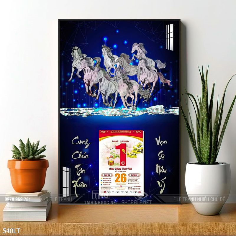 File tranh lịch Tết mẫu mới nhất