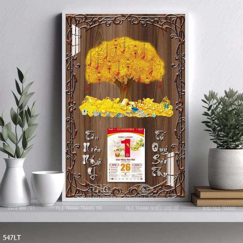 File tranh lịch Tết mẫu mới nhất