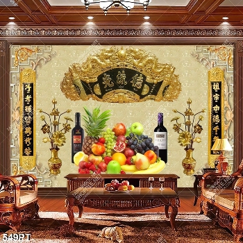 Tranh thờ tổ tiên in gạch men uv