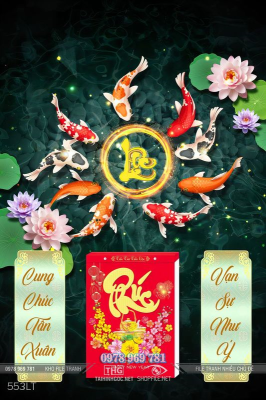 File Lịch Tết Cá Koi đẹp ấn tượng