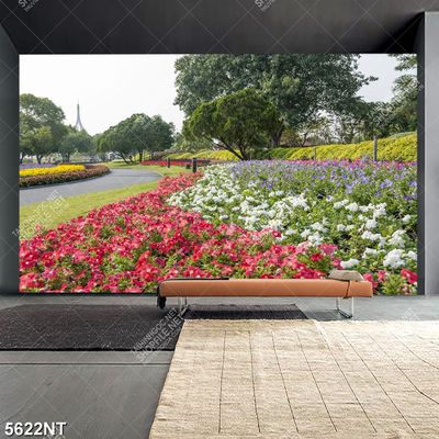 Tranh công viên hoa nở