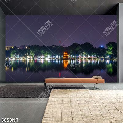 Tranh hồ gươm về đêm