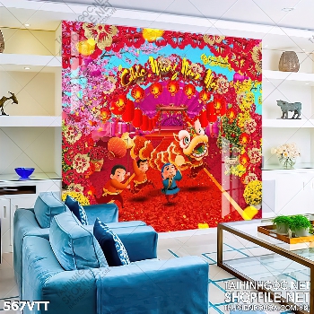 File PSD tách lớp em bé múa lân đón mừng xuân mới File PSD tách lớp em bé múa lân đón mừng xuân mới