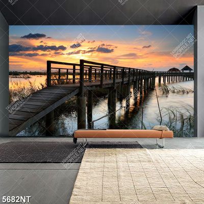 Tranh cây cầu gỗ