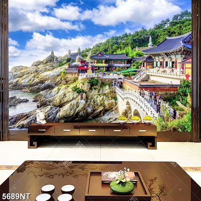 Tranh ngôi chùa bên biển