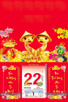 File Lịch Tết cặp rắn vàng Ất Tỵ 2025