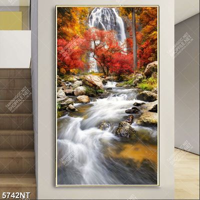 Tranh file gốc thác nước mùa thu 5742NT