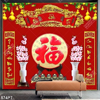 Tranh thờ thư pháp gắn tường file gốc