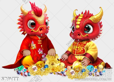 File PSD cặp rồng đỏ ngồi bên tiền vàng File PSD cặp rồng đỏ ngồi bên tiền vàng