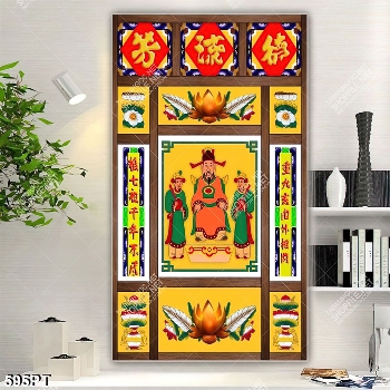 Tranh thờ tổ tiên ông bà file gốc