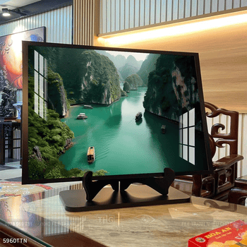 Tranh phon thủy sông, núi và mặt trời