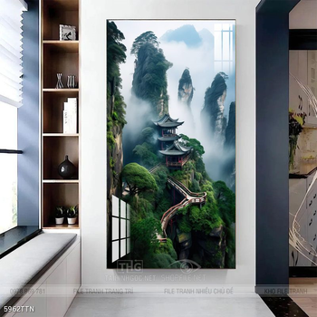 Tranh phong thủy sơn thủy hữu tình