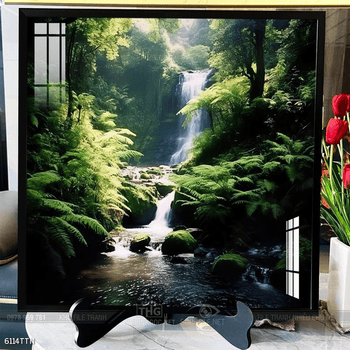 Tranh phong thủy phong cảnh thác nước thiên nhiên