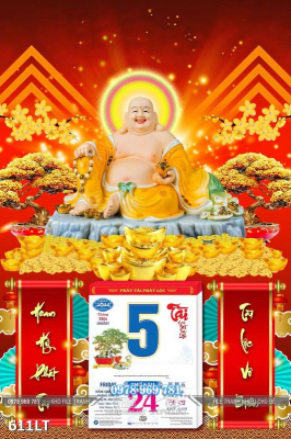 File PSD Di Lặc Lịch Tết 611LT File PSD Di Lặc Lịch Tết 611LT