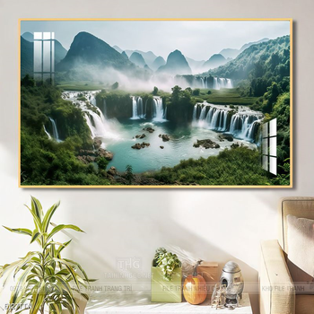 Tranh phong thủy phong cảnh thác nước thiên nhiên