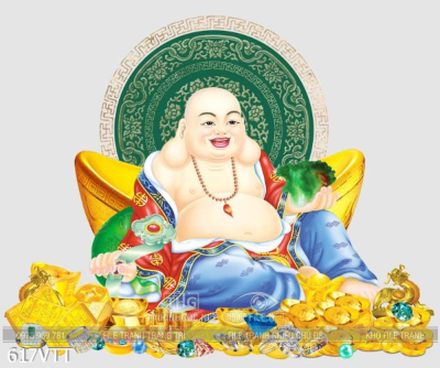 File tranh Thần tài may mắn