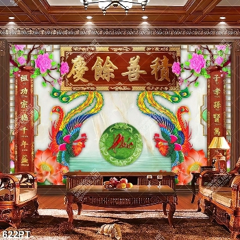 Tranh bàn thờ 3d giả ngọc nghệ thuật