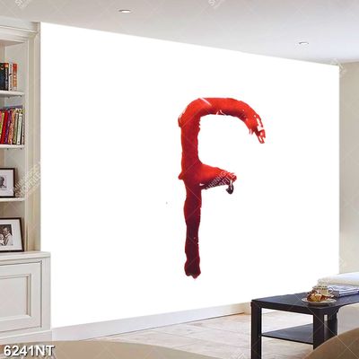 Tranh chữ F màu đỏ