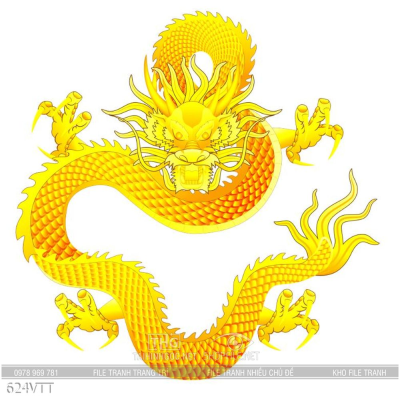 File PSD hình rồng vàng