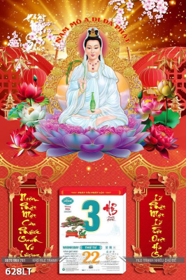 File PSD Lịch Tết phật giáo bồ tát 628LT File PSD Lịch Tết phật giáo bồ tát 628LT