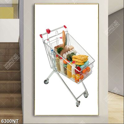 Tranh xe đẩy đựng đồ ăn