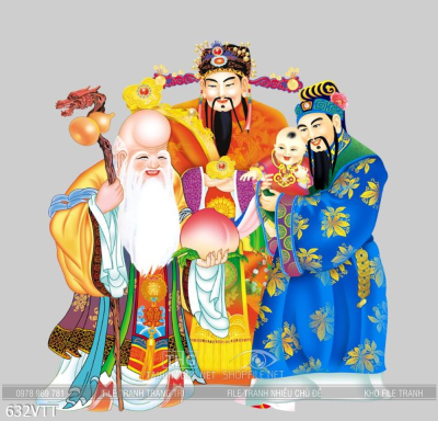 File tranh Phúc Lộc Thọ