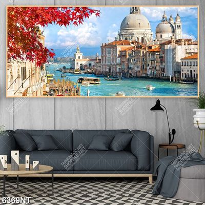 Tranh file gốc thành phố biển đẹp