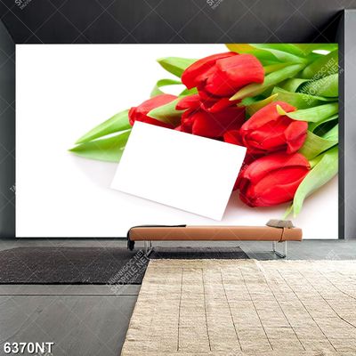 Tranh hoa tulip đỏ