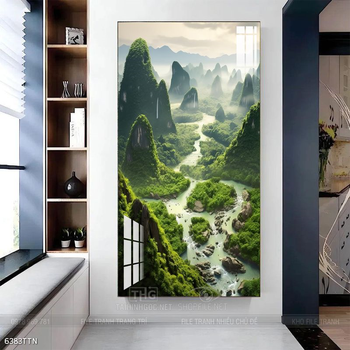 Tranh phong thủy nước non tuyệt đẹp