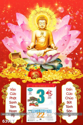 File PSD Lịch Tết Phật giáo 639LT File PSD Lịch Tết Phật giáo 639LT