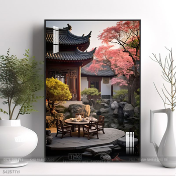 Tranh phong thủy phong cảnh thác nước thiên nhiên