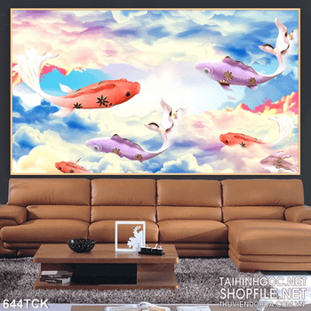 Tranh cá và bầu trời uv