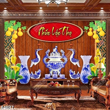 Tranh 3d trang trí phòng thờ chất lượng cao