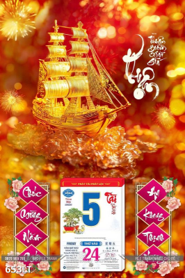 File PSD Lịch Tết hươu nai 653LT File PSD Lịch Tết hươu nai 653LT